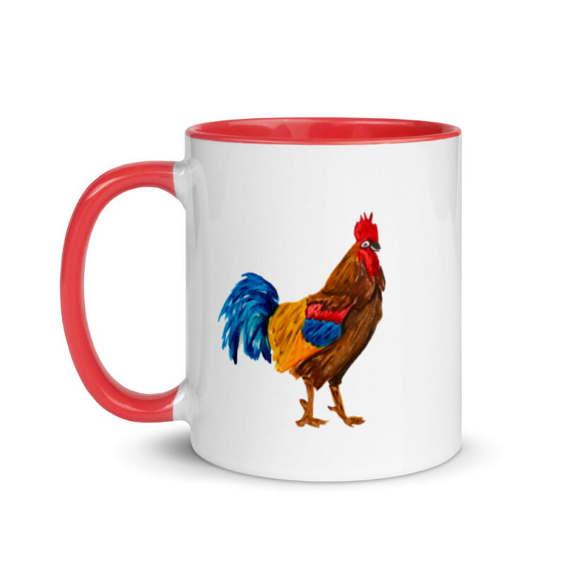 Rooster Mug with Color Inside