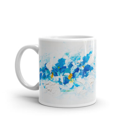 Abstract Blue Yellow Coffee Mug